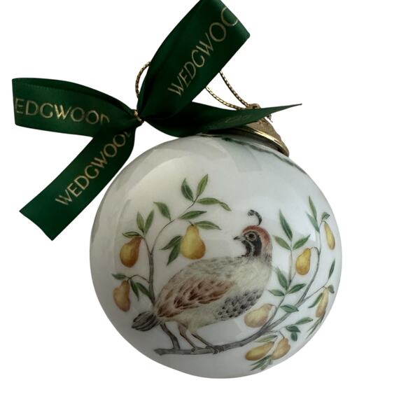 Vintage Wedgwood Christmas Ornament "A Partridge in a Pear Tree" - Picture 1 of 8